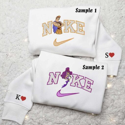 Hercules and Megara Embroidered Couple Shirts