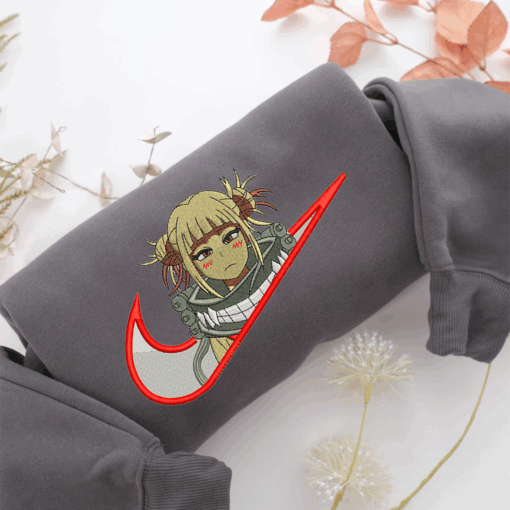 Himiko Toga Swoosh Nike Embroidered Sweatshirt, Nike Movie Inspired, Best Gifts Idea For Him Her - Image 4