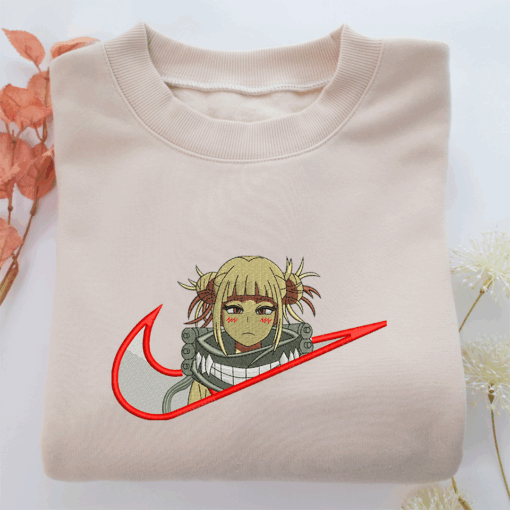 Himiko Toga Swoosh Nike Embroidered Sweatshirt, Nike Movie Inspired, Best Gifts Idea For Him Her