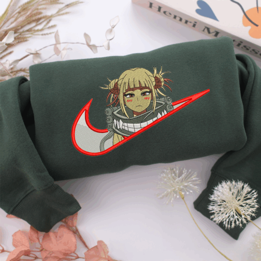 Himiko Toga Swoosh Nike Embroidered Sweatshirt, Nike Movie Inspired, Best Gifts Idea For Him Her - Image 3