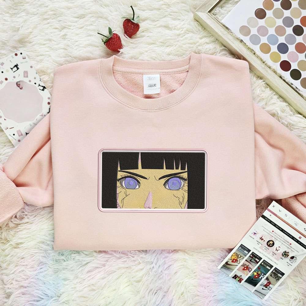 Hinata Eyes Naruto Anime , Anime Embroidered T-shirt Sweatshirt Hoodie, Inspired Anime Movie, Best Gift for Anime Fans