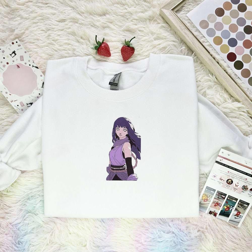 Hinata Naruto Anime Embroidered Shirt , Anime Embroidered T-shirt Sweatshirt Hoodie, Inspired Anime Movie, Best Gift for Anime Fans