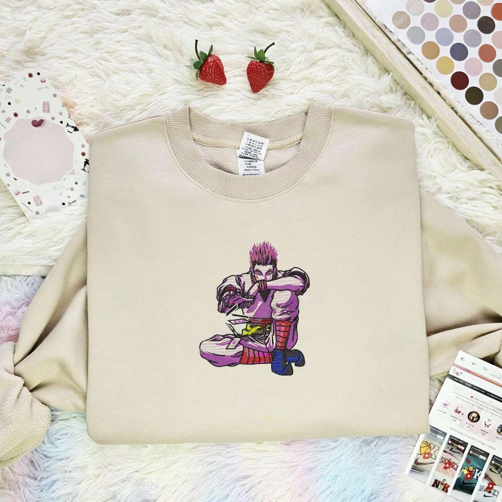 Hisoka Morow Hunter X Hunter Anime Embroidered Shirt , Anime Embroidered T-shirt Sweatshirt Hoodie, Inspired Anime Movie, Best Gift for Anime Fans