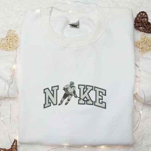 Hockey Player x Nike Embroidered Shirt Sports Embroidered Shirt Nike Inspired Embroidered Hoodie
