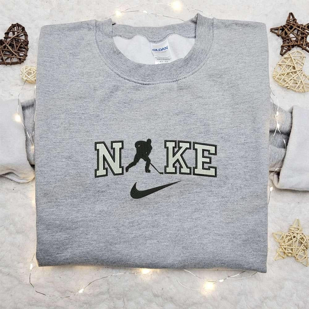 Hockey Player x Nike NFL Sport Embroidered Shirt Nike Inspired Embroidered Shirt Best Gift for Family