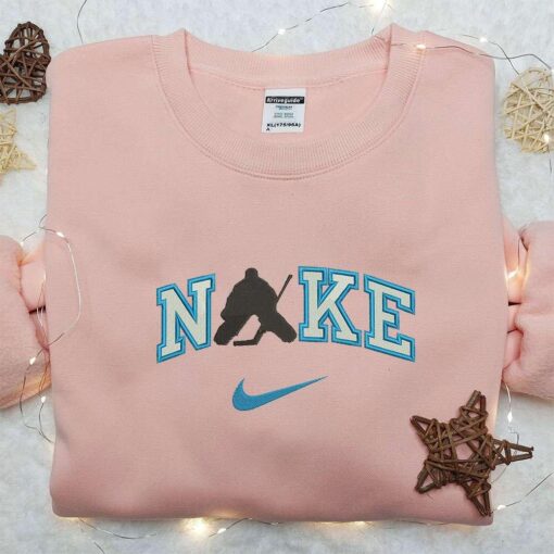 Hockey x Nike Embroidered Shirt Custom Nike Embroidered Shirt Unique Gifts for Sports Fans