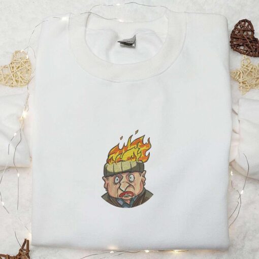 Home Alone Head on Fire Embroidered Shirt Movie Embroidered Shirt Best Gifts for Family