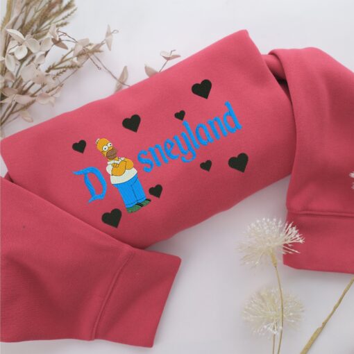 Homer Simpson Disneyland Embroidery, Disneyland Embroidered Sweatshirt, Movie Disney Inspired, Best Gifts Idea For Him Her - Image 4