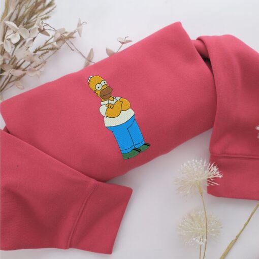 Homer Simpson Embroidery, Disneyland Embroidered Sweatshirt, Movie Disney Inspired, Best Gifts Idea For Him Her - Image 4