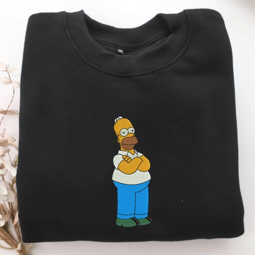 Homer Simpson Embroidery, Disneyland Embroidered Sweatshirt, Movie Disney Inspired, Best Gifts Idea For Him Her - Image 5