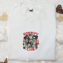 Horrify Club Embroidered Sweatshirt Halloween Embroidered Shirt Best Halloween Gift Ideas