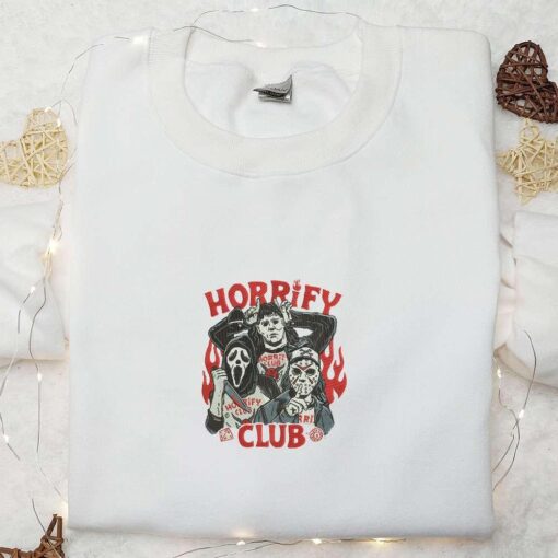 Horrify Club Embroidered Sweatshirt Halloween Embroidered Shirt Best Halloween Gift Ideas