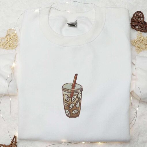 Horror Coffee Embroidered Shirt Halloween Embroidered Shirt Best Halloween Gifts for Family