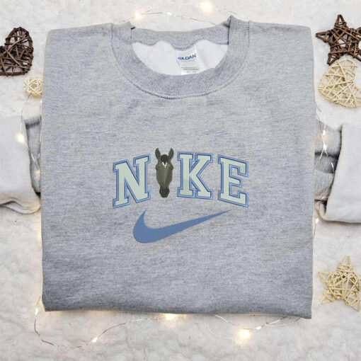 Horse Head x Nike Embroidered Sweatshirt Animal Embroidered Shirt Best Halloween Gift Ideas