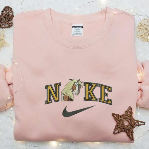 Horse x Nike Embroidered Shirt Animal Embroidered Hoodie Nike Inspired Embroidered Sweatshirt 1