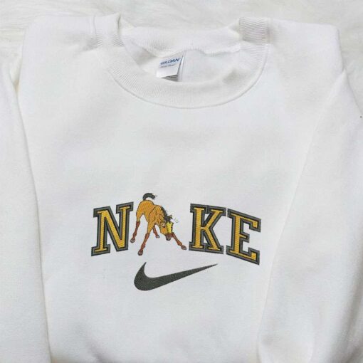 Horse x Nike Embroidered Shirt Animal Embroidered Hoodie Nike Inspired Embroidered Sweatshirt