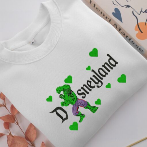 Hulk Disneyland Embroidery, Disneyland Embroidered Sweatshirt, Movie Disney Inspired, Best Gifts Idea For Him Her - Image 2