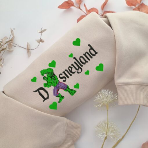 Hulk Disneyland Embroidery, Disneyland Embroidered Sweatshirt, Movie Disney Inspired, Best Gifts Idea For Him Her