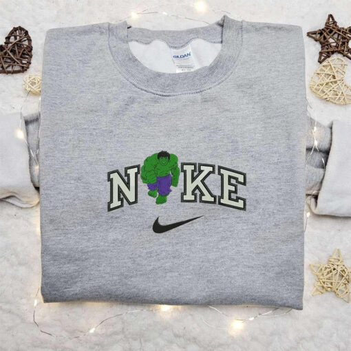 Hulk x Nike Movie Embroidered Shirt Marvel Universe Embroidered Shirt Nike Inspired Embroidered Shirt