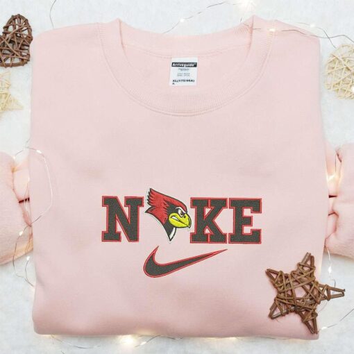 Illinois State Redbirds x Nike Embroidered Shirt NCAA Sports Embroidered Hoodie Best Fandom Gift Idea 1