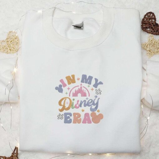 In My Disney Era Embroidered Shirt Disney Characters Embroidered Hoodie Best Gift Idea