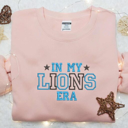 In My Lions Era Embroidered Shirt Sports Embroidered Hoodie Best Gift For Fans