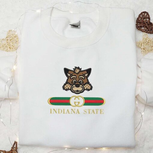 Indiana State Sycamores x Gucci Embroidered Shirt NCAA Sports Embroidered Hoodie Best Gift Idea
