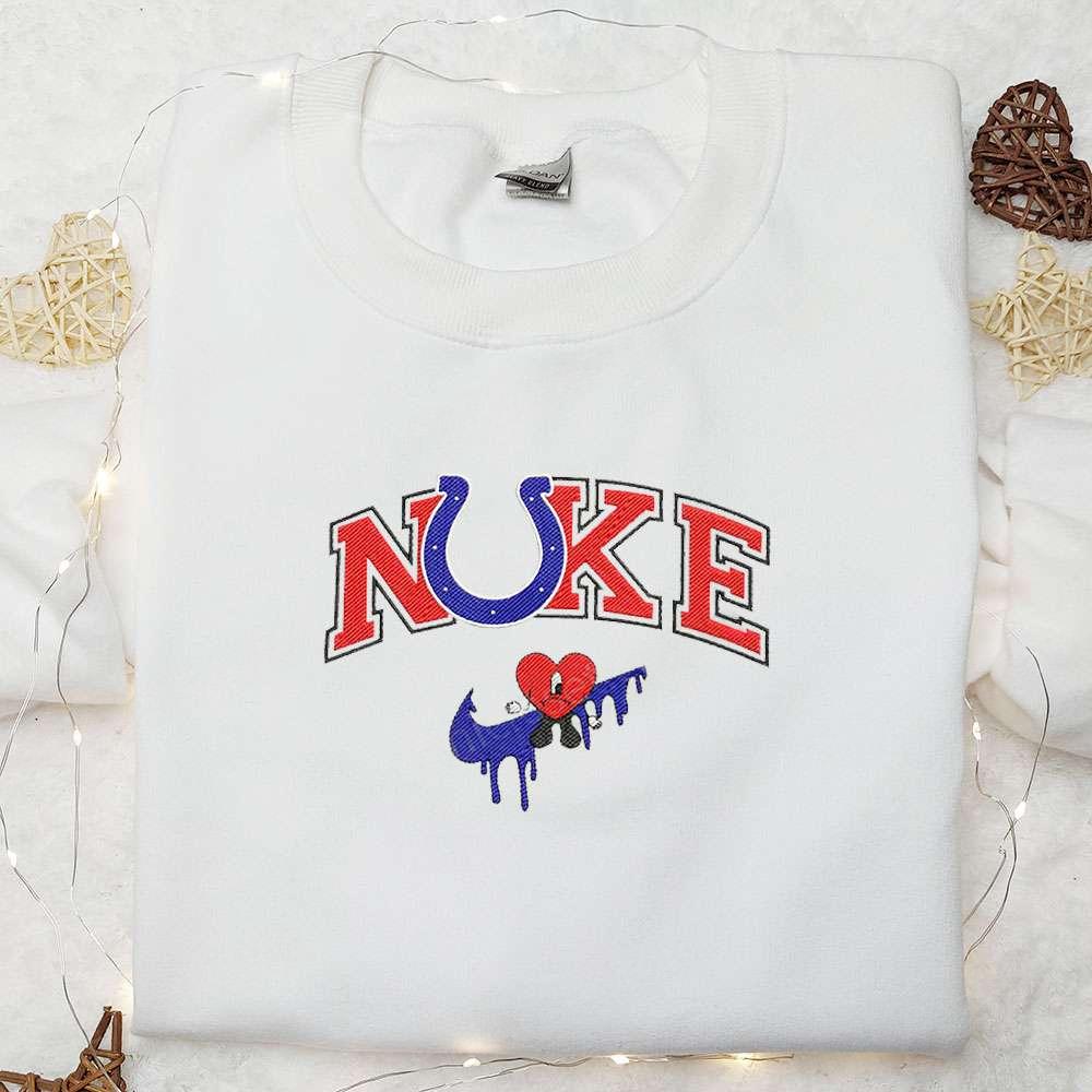 Indianapolis Colts Bad Bunny x Nike Embroidered Shirt NFL Sports Embroidered Hoodie Best Gift Idea