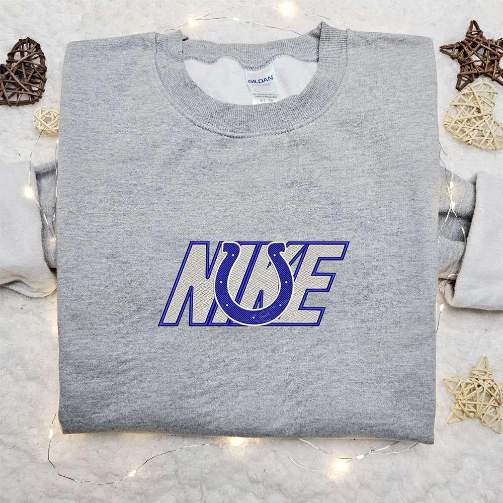 Indianapolis Colts x Nike Embroidered Shirt NFL Sports Embroidered Hoodie Best Gift Ideas 1