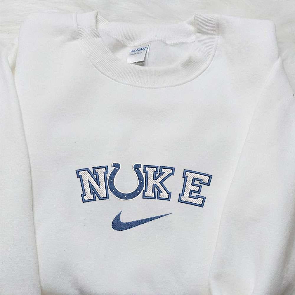 Indianapolis Colts x Nike Embroidered Shirt NFL Sports Embroidered Shirt Nike Inspired Embroidered Hoodie