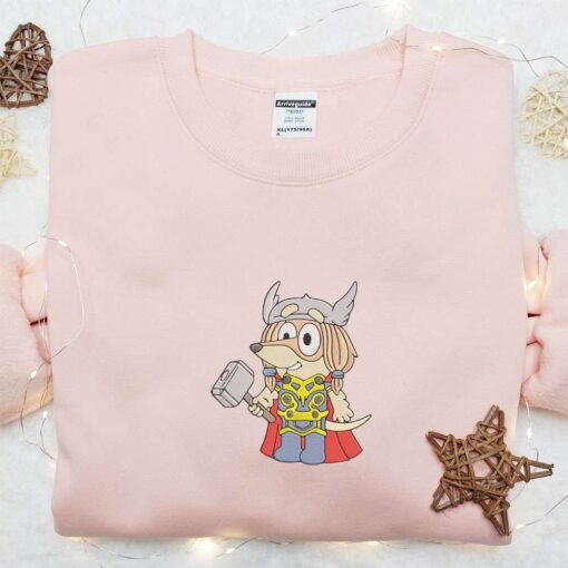 Indy Thor Marvel Team Embroidered Shirt Bluey Cartoon Embroidered Hoodie Best Gift Idea