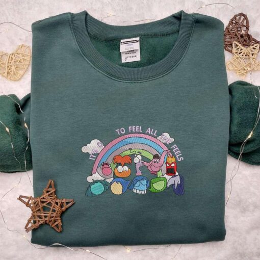 Inside Out Its Okay To Feel All The Feels Embroidered Shirt Inspired Movie Best Gift Idea For Family