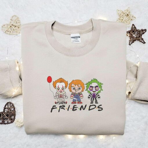 IT Chucky Beetlejuice Friends Halloween Embroidered Shirt Best Gift Ideas For Family