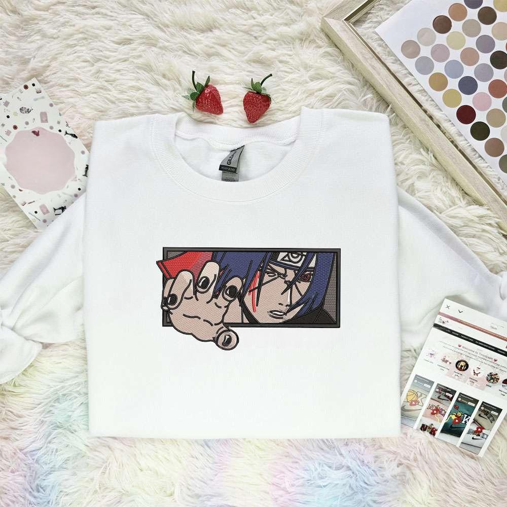 Itachi Hand Naruto Anime Embroidered Shirt , Anime Embroidered T-shirt Sweatshirt Hoodie, Inspired Anime Movie, Best Gift for Anime Fans