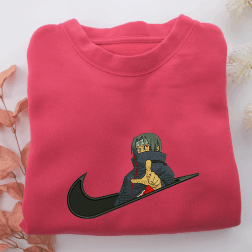 Itachi Uchiha Swoosh Nike Embroidered Sweatshirt, Nike Movie Inspired, Best Gifts Idea For Him Her - Image 5