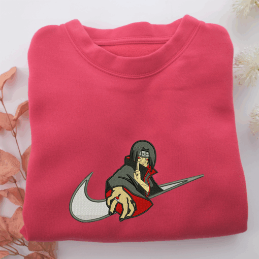 Itachi Uchiha Swoosh v2 Nike Embroidered Sweatshirt, Nike Movie Inspired, Best Gifts Idea For Him Her - Image 5