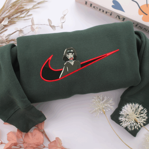 Itachi Uchiha Swoosh v4 Nike Embroidered Sweatshirt, Nike Movie Inspired, Best Gifts Idea For Him Her - Image 3