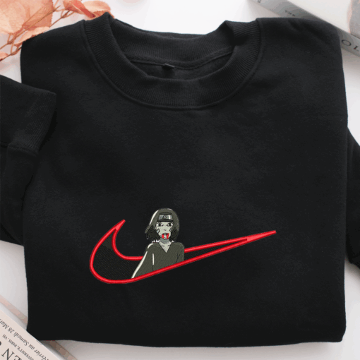 Itachi Uchiha Swoosh v4 Nike Embroidered Sweatshirt, Nike Movie Inspired, Best Gifts Idea For Him Her - Image 2