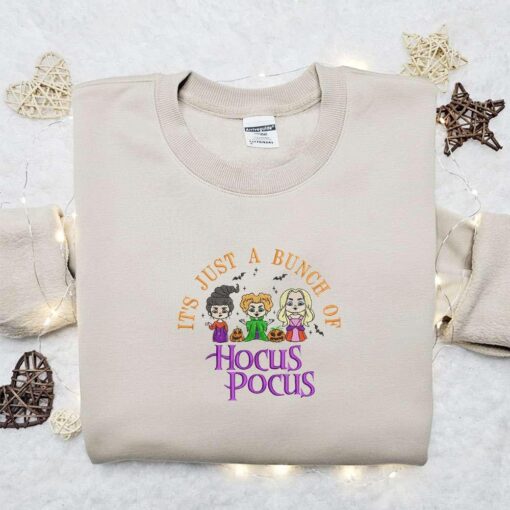 Its Just A Bunch Of Hocus Pocus Halloween Embroidered Shirt Best Gift Ideas For Family