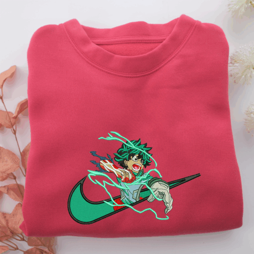 Izuku Midoriya Swoosh Nike Embroidered Sweatshirt, Nike Movie Inspired, Best Gifts Idea For Him Her - Image 5
