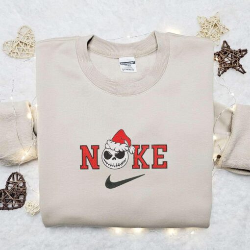 Jack Head Xmas Hat x Nike Christmas Embroidered Sweatshirt Movie Merry Christmas Embroidered Shirt Best Christmas Day Gift Ideas