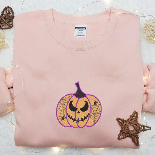 Jack O Lantern Pumpkin Embroidered Shirt Halloween Embroidered Hoodie Best Halloween Gift Ideas
