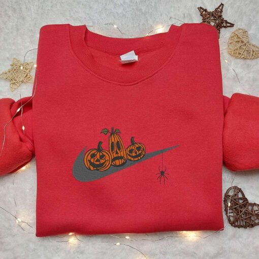 Jack o lantern x Nike Embroidered Hoodie Nike Inspired Embroidered Shirt Best Hallowee Gift Ideas