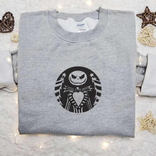 Jack Skellington Emblem Embroidered Sweatshirt The Nightmare Before Christmas Embroidered Shirt Best Halloween Gift Ideas