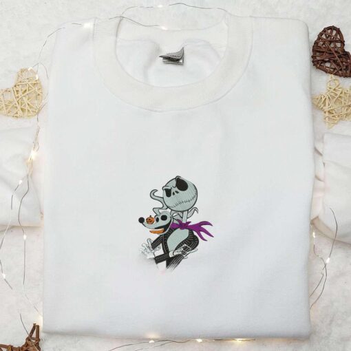 Jack Skellington Embroidered Sweatshirt The Nightmare Before Christmas Embroidered Hoodie Best Gifts for Halloween Lovers