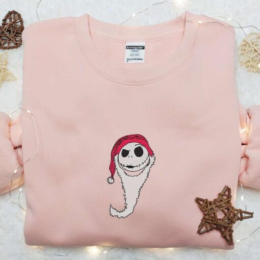 Jack Skellington Ghost Xmas Embroidered Hoodie The Nightmare Before Christmas Movie Christmas Embroidered Shirt Best Christmas Gift Ideas