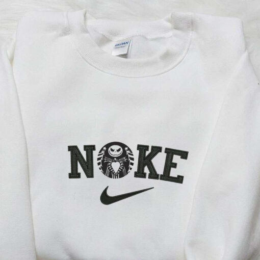 Jack Skellington x Nike Embroidered T shirt The Nightmare Before Christmas Characters Embroidered Hoodie Nike Inspired Embroidered Sweatshirt