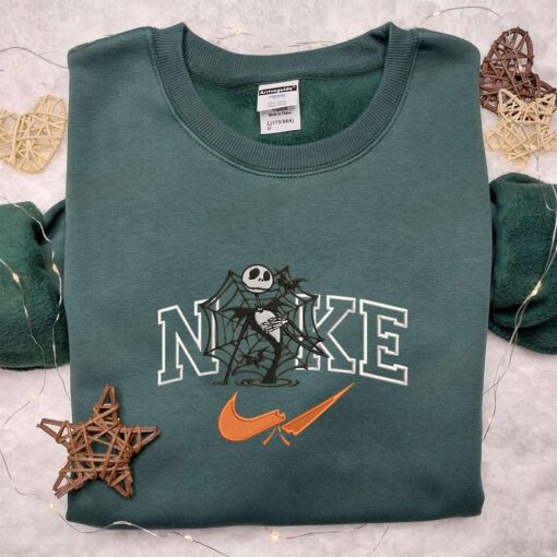 Jack Skellington x Nike Movie Embroidered Sweatshirt Halloween Embroidered Shirt Best Halloween Gift Ideas for Family