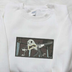 Jack Skillington Embroidered Shirt Halloween Horror Movie Characters Embroidered Shirt Cool Halloween Embroidered Shirt