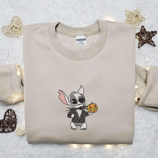 Jack Stitch Embroidered Hoodie Lilo And Stitch Disney Embroidered T shirt Best Gift Ideas For Family